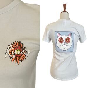 RIPNDIP T-SHIRT, Ice Blue Womens Small, Like New